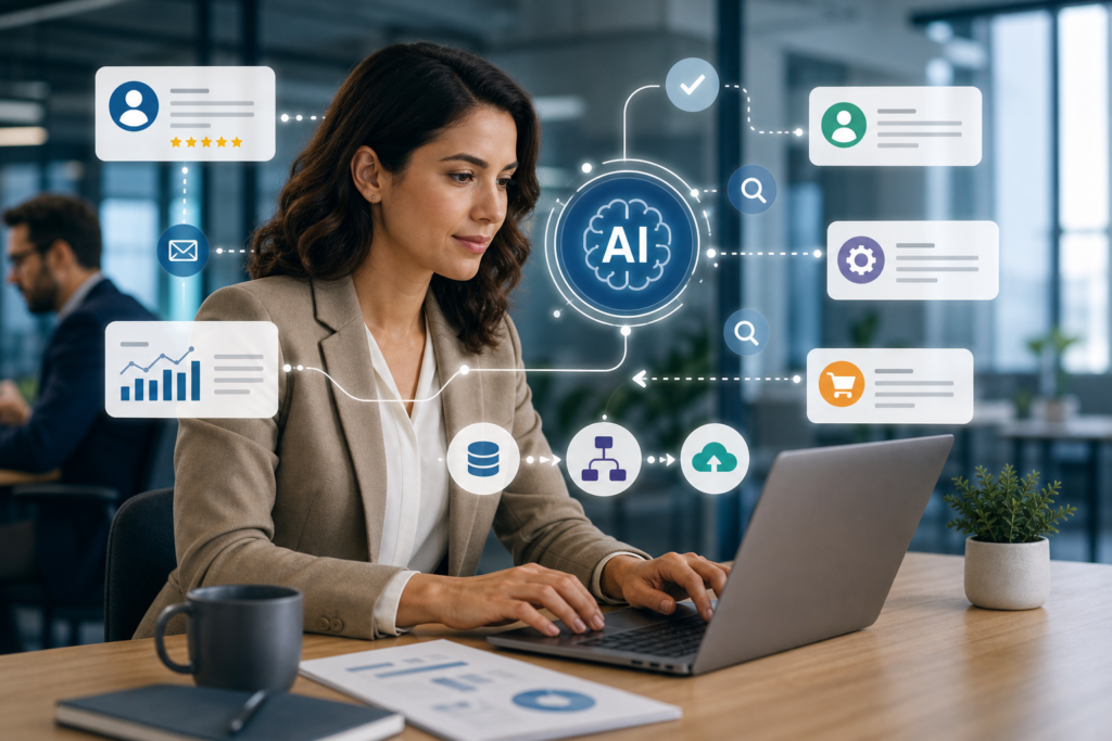 Integrating AI agents with CRM systems for enhanced business operations and customer engagement.